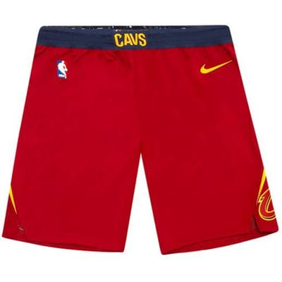 Nike NBA Cleveland Cavaliers Authentic Player Edition Vochtafvoerend Losvallend Mid-Rise Basketbalshorts Heren Onderstukken Team-Rood 866375-677 S blue