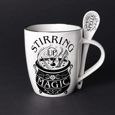 Alchemy - Stirring up Magic Mok/beker met lepel set - Wit