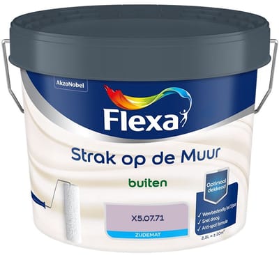 Flexa - Strak Op De Muur Buiten Zijdemat - X5.07.71 - Mengverf - 2,5 L
