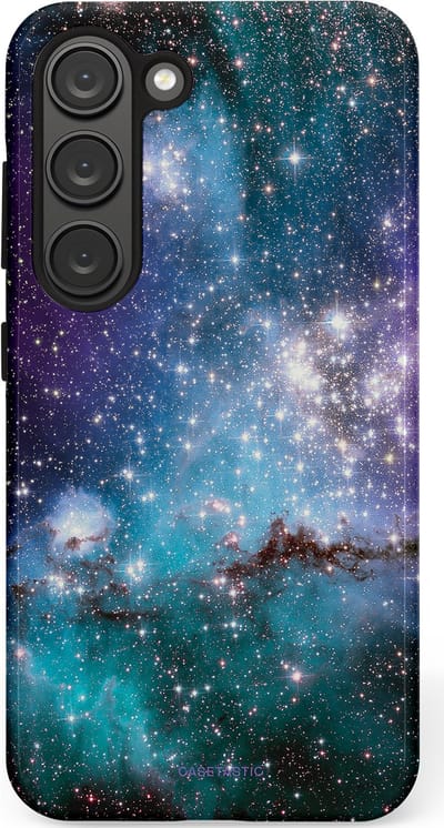 Casetastic Hoesje Geschikt voor Samsung S23 - Stijlvolle Beschermende Duo-layer Case - Nebula nachtdroom