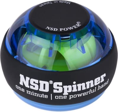 NSD Spinner Regular - Blue: Powerball Handtrainer voor Verbeterde Grip & Armsterkte, Ideaal voor Fitness en Revalidatie, Duurzaam met Schokbestendig Binnenwerk.