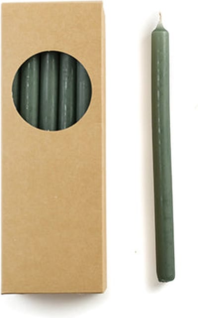 Rustik Lys - Doosje met lange potloodkaarsen 'Finn' (Set van 20, Forest Green)