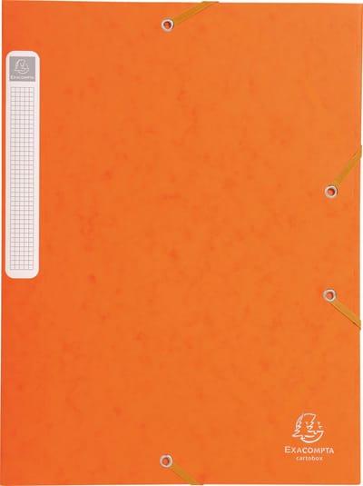 Exacompta 25x Cartobox Archiefdoos Rug 25mm - A4 (vlak geleverd) - Oranje - 18517H