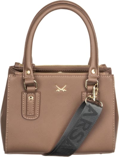 Sansibar Schoudertas Handtas Top Handle Bag Cappuccino Bruine