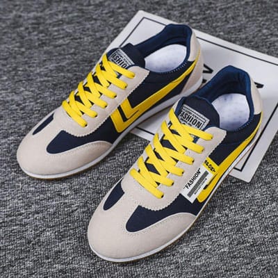 Nieuwe Herfst Heren Trendy en veelzijdige Sneakers Man Vetersluiting Flats Buiten Mesh Ademend Casual Lichte Schoenen Zapatillas 39 black