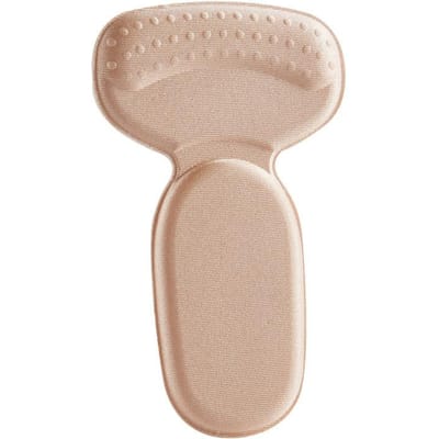 Coussinets de talon en éponge, protège-talons, coussinets pour chaussures trop grandes, semelles intérieures 2 en 1 beige