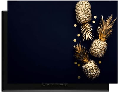 KitchenArt - Royal Tropic - Inductie Beschermer - 78x52 cm - Kookplaat Beschermer - Luxe Afdekplaat Inductieplaat - Anti-slip & Oprolbaar - Beschermmat Inductiekookplaat