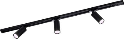 Ledvion - Smart LED Railverlichting 1M + 3 Railspots (4.9W - RGB - Zwart - Dimbaar) - 1-Fase