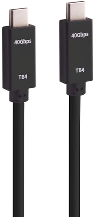 UltraFlex USB-C naar USB-C kabel - USB4 (tot 40 Gbit/s) - PD tot 100W - video tot 8K 60Hz / zwart - 0,25 meter