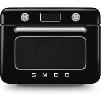 SMEG COF01BLEU Vrijstaande Combi-Stoomoven - Stoomoven & Heteluchtoven - Air Fry - 30L - 10 Functies - 33 Automatische Recepten - Galileo Multicooking Technologie - '50s Style - Zwart