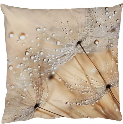 Sierkussens - Kussentjes Woonkamer - 50x50 cm - Paardenbloem - Abstract - Natuur - Beige