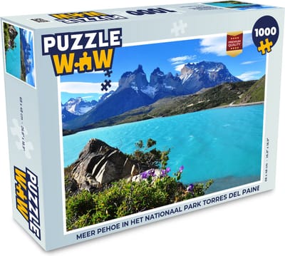 Puzzel Meer Pehoe in het Nationaal park Torres del Paine - Legpuzzel - Puzzel 1000 stukjes volwassenen