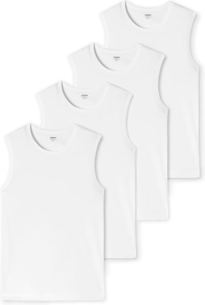 Schiesser Tanktop Uncover 4-pack wit
