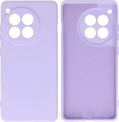 Hoesje Geschikt voor OnePlus 12R - Fashion Telefoonhoesje Backcover - Siliconen Hoesje - Paars
