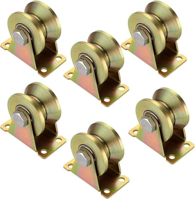 V Groove Rollen voor Touwen, 6 Stuks Rollerwielen voor Treksnoeren, Rolluiken en Kledinglijnen, 30mm, Geschikt voor Industriële Toepassingen