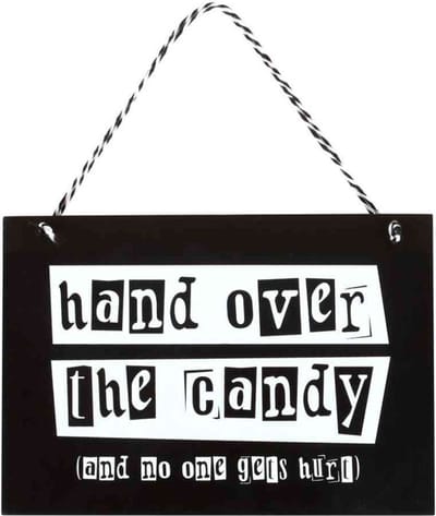 Something Different - Hand Over the Candy Decoratief bord - Zwart/Wit