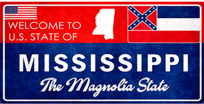 Signs-USA - Souvenir Kentekenplaat - metaal - Mississippi - 15 x 30 cm