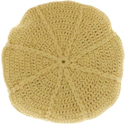 D- Unique Living - Kussen Dora 45cm Ø Soft Yellow