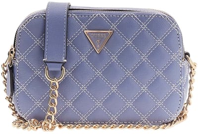 GUESS schoudertas Giully II Camera Bag Grey Blue blauwgrijs