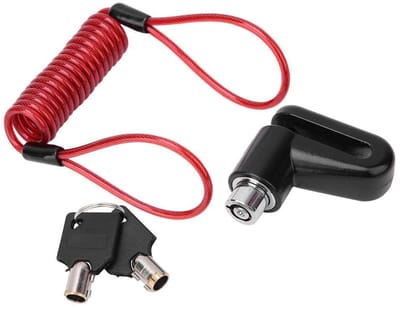 Dailygoody - Schijfrem Lock - Anti-diefstal motorfiets - Waterdicht en roestvast - Zwart - Fiets beveiliging - Alarmfunctie - Geschikt voor scooters