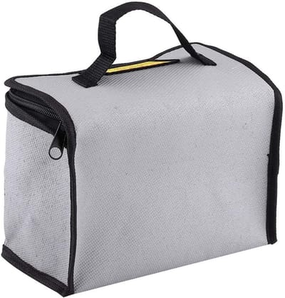 Batterij Veiligheidstas - Oplaadzak Protector - Veilig Opladen - Brandvertragend Materiaal - 22 x 15 x 5 cm - Grijs