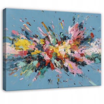 WALLARENA - Schilderij op canvas - 100x70 cm - abstracte verf kunst aquarel - Geschikt voor slaapkamer en woonkamer