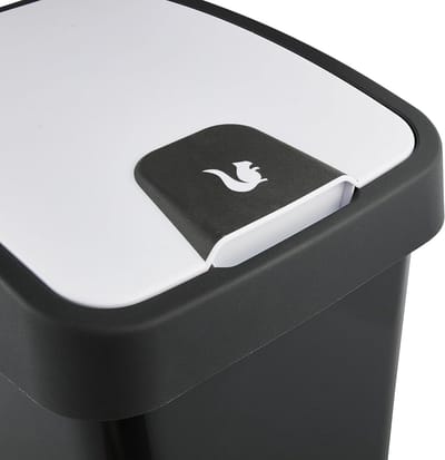 Mrs. Jones Premium afvalbak vuilnisbak met klepdeksel soft-touch 60 l Magne grafietgrijs Prullenbak 60 liter