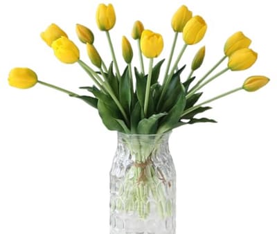 10 Stuks Kunstbloemen Tulpen - 40 cm Lange Steel - Real Touch Latex Boeket voor Bruiloft, Party, Thuis, Keuken, Tuin Decoratie