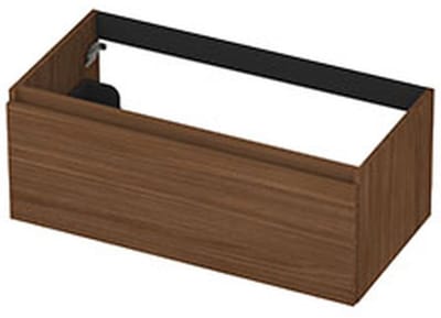 INK - Onderkast 1 Lade Greeploos met Houten Keerlijst - 900x450x350 Mm - Warm Walnoot