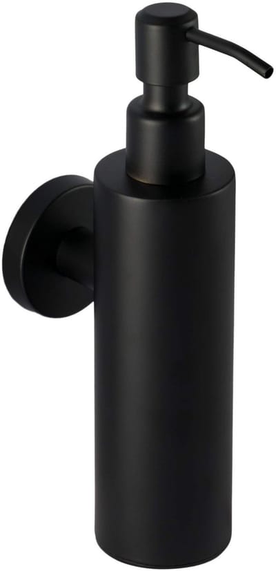 Unyqoos® Stijlvolle zwarte roestvrijstalen wandzeepdispenser voor badkamer en toilet