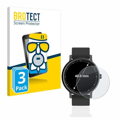 BROTECT - Screenprotector voor Horloges (Rond, ø: 40 mm) - Folie Beschermfolie Beschermglas matte 3 Stuks
