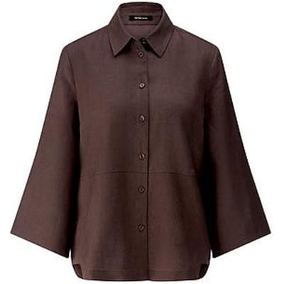 Blouse Van Peter Hahn bruin