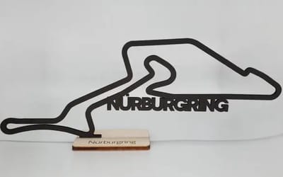 F1 Circuit Nurbergring - 15x38cm - Naturel - Black - Silhouette