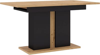 Uitschuifbare Eettafel - Keukentafel - Gezellig Tafelen - Stabiele Frame Structuur - 140-200 cm - Ambachtelijk Eiken