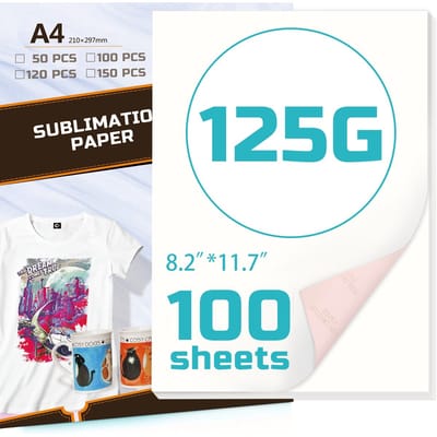 Creatorally Transferpapier voor textiel - A4 Sublimatipapier - 100 Vellen - 100 gram per vierkante meter - Geschikt voor Katoen, Metaal, Keramiek en Glas - Transferpapier – T-shirt Transferpapier