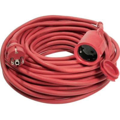 AS Schwabe 60215 Stroom Verlengkabel 16 A Rood 15.00 m H05RR-F 3G 1,5 mm²
