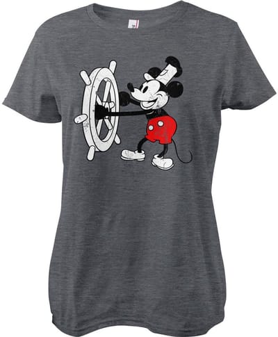 Hybris Dames-T-shirt Steamboat Willie Girly Tee HY-5-SBW001-H70-7