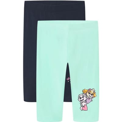 lupilu Set van 2 korte kinder leggings (Mint, 98/104)