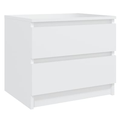 vidaXL - Nachtkastjes - 2 - st - 50x39x43,5 - cm - bewerkt - hout - wit