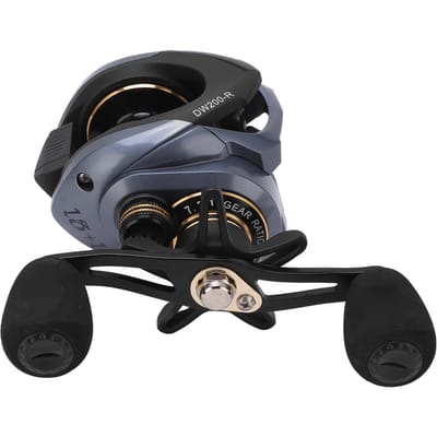 DW200 Baitcasting Reels Metaal 18+1BB 7.2:1 Hoge Snelheid Overbrengingsverhouding Dubbele Remmen Baitcast Vissen gray