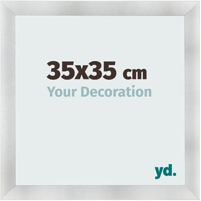 Your Decoration - Fotolijst 35x35 cm - MDF - Aluminium Geborsteld - Pisa