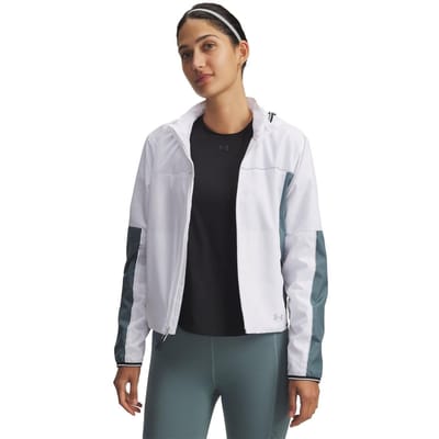 Under Armour Velociti Pro-jas met capuchon voor dames, nauwsluitend model (Wit)