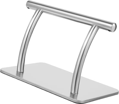 Voetensteun Salon - Kappersvoetensteun Stoel - Comfortabel Zitten - Roestvrij Staal - 20.5 cm Hoog - Zilver