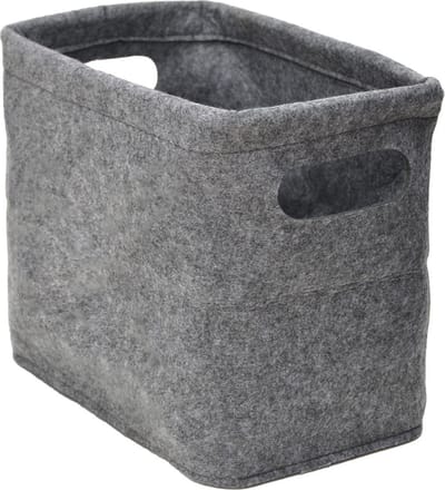 Recycled Vilt: Toiletpapieropslag voor 4 Toiletrollen - 27x17x22 Vilten Mand Obgergmand Badmandje