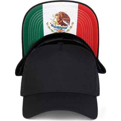 Unisex Mexicaanse Vlag Adelaar Print Baseball Net Caps Lente En Zomer Buiten Verstelbaar Casual Hoeden Zon Bescherming Hoed Sport Pet zwart