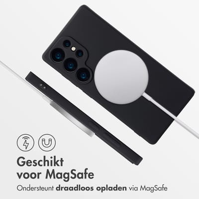 imoshion Hoesje - Geschikt voor Samsung Galaxy S25 Ultra - Color Backcover met Magnetische Ring - Zwart