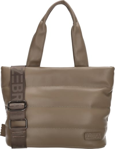 Zebra Trends Evie Handtas Dames - Schoudertas met telefoonvak - Tas van Imitatieleder met ritssluiting - Taupe