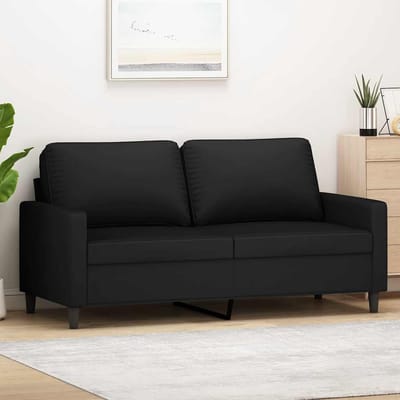 Vidaxl Canapé 2 Places, Noir, 140 Cm, Rembourré en Velours