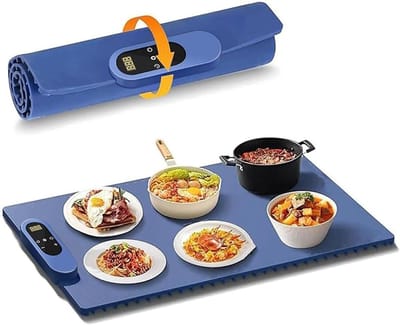 Voedselverwarmingsmat - Warmhoudplaat - Eten Warm Houden - Snelle Verwarming - 60x35 cm - Zwart