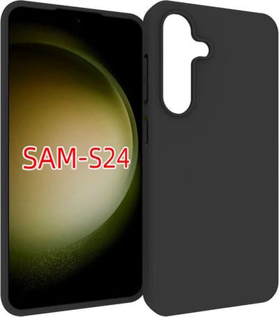 MobyDefend Hoesje - Geschikt voor Samsung Galaxy S24 - TPU Backcover - Mat Zwart
